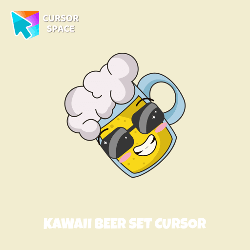 Kawaii Beer Set cursor arrow cursor