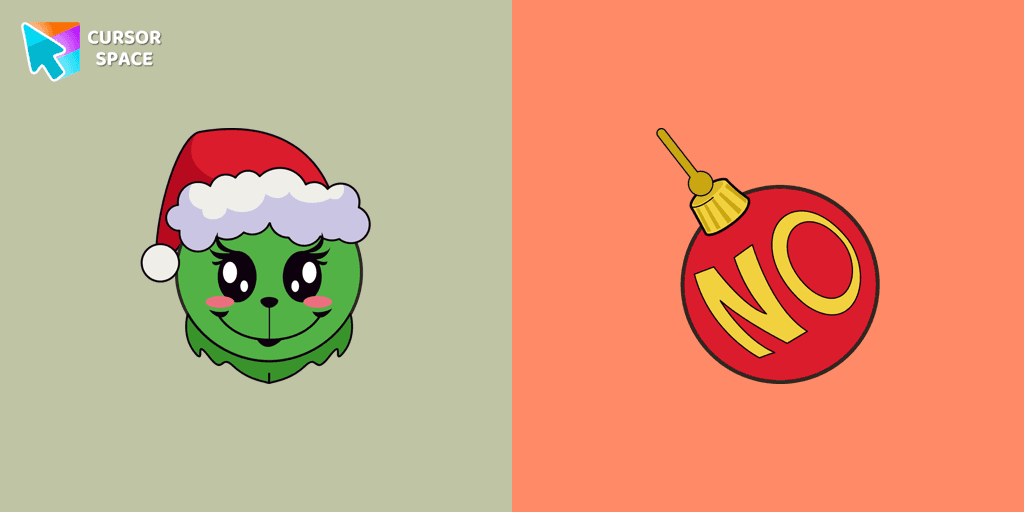 Kawaii Grinch cursor