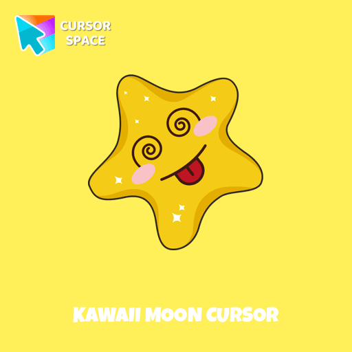 Kawaii Moon cursor pointer cursor