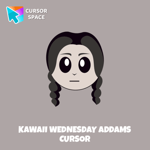 Kawaii Wednesday Addams cursor arrow cursor